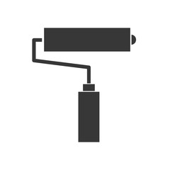 Constuction and repair concept represented by paint roll tool icon. isolated and flat illustration 