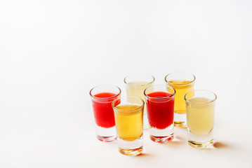 Glasses with  alcoholic drink