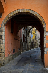 ORTE, ITALY - A visit in the beautiful medieval town in province of Viterbo, central Italy, on the...