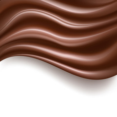 creamy chocolate abstract sweet food background on white. vector