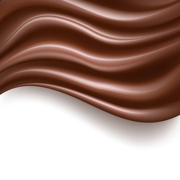 creamy chocolate abstract sweet food background on white. vector