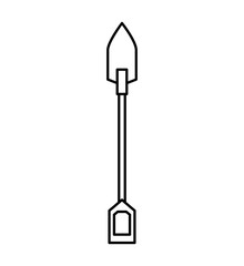 Gardening concept represented by shovel icon. isolated and flat illustration 