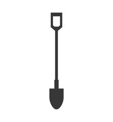 Gardening concept represented by shovel icon. isolated and flat illustration 