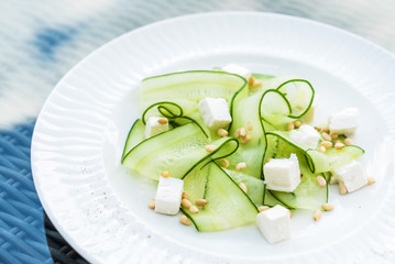 fresh salad with cucumber