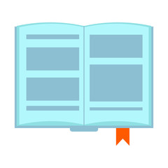 Book icon. Open book on white background. Vector illustration.