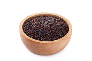 Rice berry, Brown rice in wood bowl