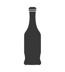 Soda and drink  concept represented by silhouette bottle icon. isolated and flat illustration 