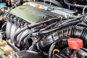 Detail of car engine