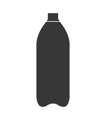 Soda and drink  concept represented by silhouette bottle icon. isolated and flat illustration 