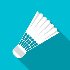 Equipment for sports. Flat Sports Objects for badminton. Isolated shuttlecock. Vector illustration.