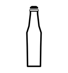 Soda and drink  concept represented by silhouette bottle icon. isolated and flat illustration 