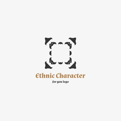 Ethno simbol - Template tradition amulet for you logo. Ethno simbol for you logo.