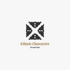 Ethno simbol - Template tradition amulet for you logo. Ethno simbol for you logo.