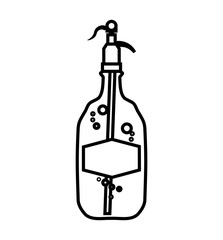 Soda and drink  concept represented by bottle icon. isolated and flat illustration 