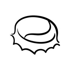 Soda and drink  concept represented by cap icon. isolated and flat illustration 