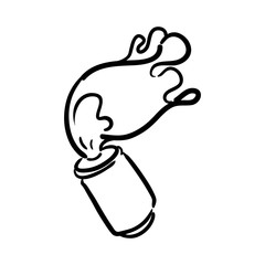 Soda and drink  concept represented by can icon. isolated and flat illustration 