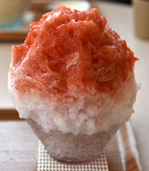 いちごのかき氷