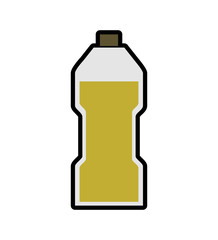 Jar concept represented by olive oil inside bottle of glass icon. isolated and flat illustration 