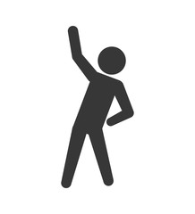 Healthy lifestyle concept represented by pictogram stretching icon. isolated and flat illustration 