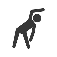 Healthy lifestyle concept represented by pictogram stretching icon. isolated and flat illustration 