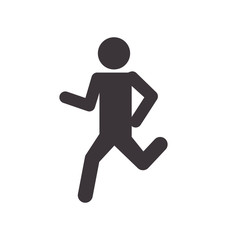 Fototapeta na wymiar Healthy lifestyle concept represented by pictogram running icon. isolated and flat illustration 