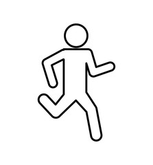 Healthy lifestyle concept represented by pictogram running icon. isolated and flat illustration 