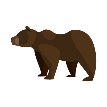 Bear icon in cartoon style isolated on white background. Animals symbol