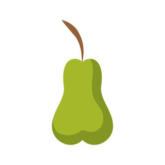 Healthy and organic food concept represented by pear icon. isolated and flat illustration 