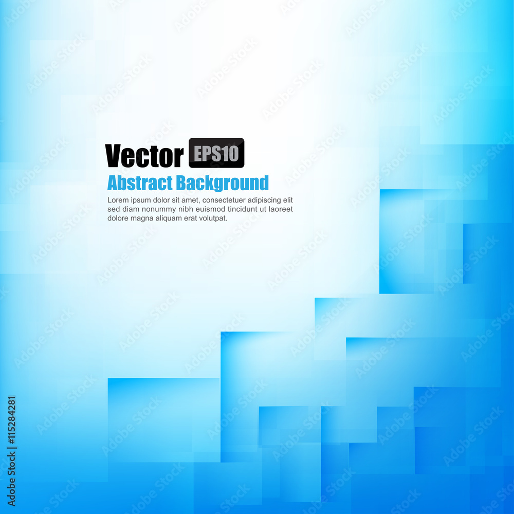 Poster abstract background light blue with basic geometry element vecto
