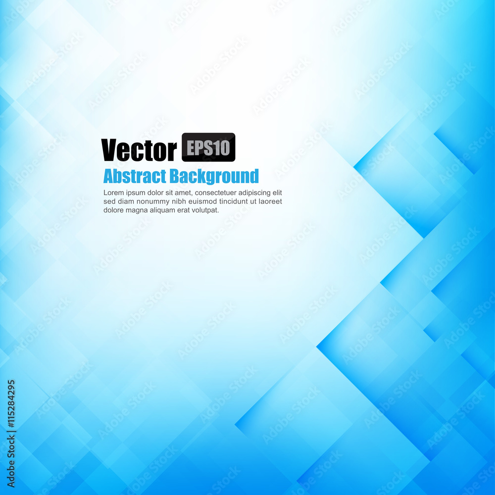 Poster abstract background light blue with basic geometry element vecto