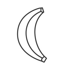 Healthy and organic food concept represented by banana icon. isolated and flat illustration 