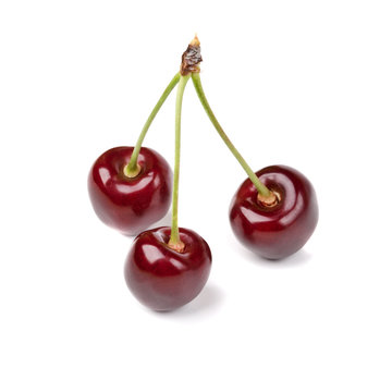 isolated closeup cherry