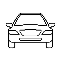 Obraz na płótnie Canvas Transportation machine concept represented by car icon. isolated and flat illustration 