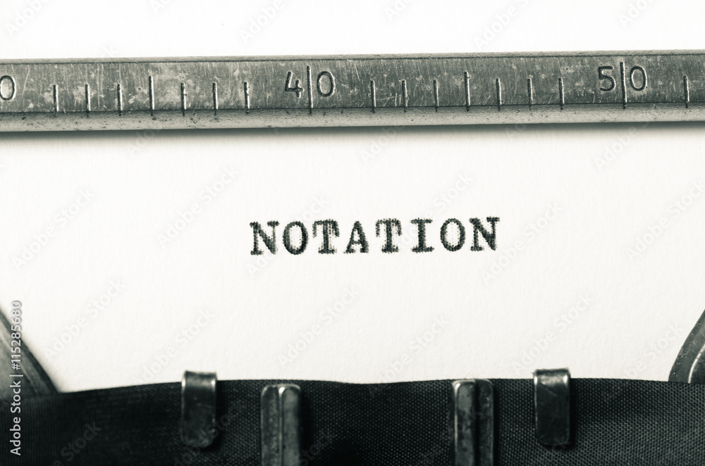Fototapete word notation typed on typewriter