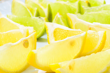 lemon and lime slices