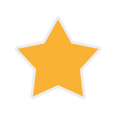 Fototapeta premium Insignia concept represented by gold star icon. Isolated and flat illustration 