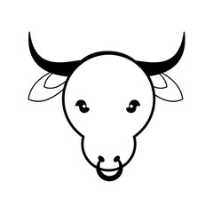 Indian culture concept represented by cow as sacred animal icon. Isolated and flat illustration 