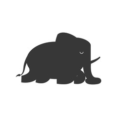 Animal concept represented by elephant icon. Isolated and flat illustration 