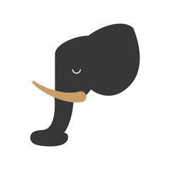 Animal concept represented by elephant icon. Isolated and flat illustration 