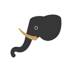 Animal concept represented by elephant icon. Isolated and flat illustration 