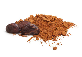 Cacao beans and powder isolated
