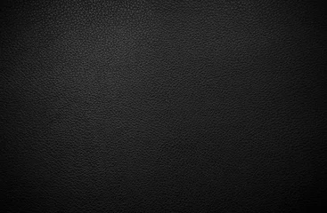 Fotobehang Black leather texture © SasinParaksa