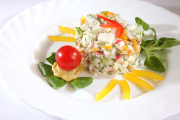 Salad with mayonnaise in Russian style
