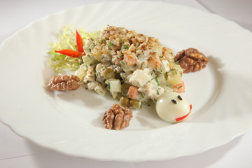 salad designed as bugs