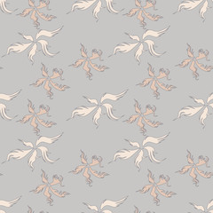 Seamless pattern with fuzzy feathers