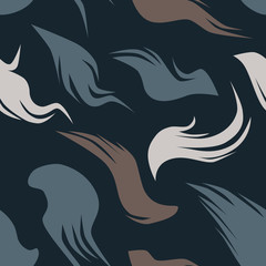 Seamless pattern with fuzzy feathers