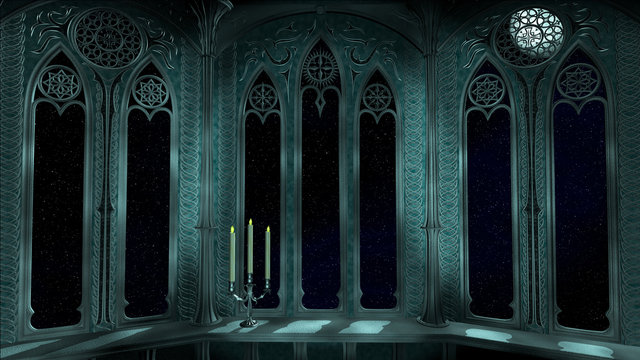 inside dark castle background