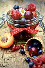 Zutaten für Obstsalat  - Marmelade einkochen