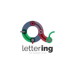 Linear business logo letter