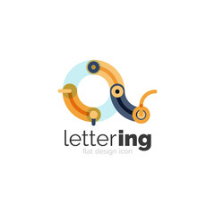 Linear business logo letter